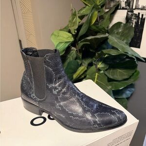 Aldo Black Patterned Chelsea Boots